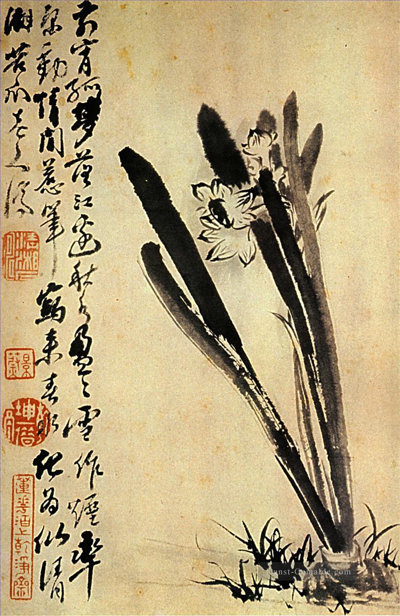 Shitao die Narzissen 1694 Kunst Chinesische Ölgemälde